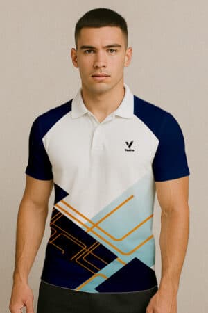 Lightning waves blue jersey