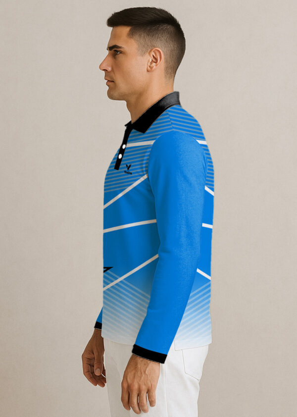 CAROLINA BLUE FULL SLEEVE CRICKET JERSEY - Image 3