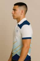 Lightning waves blue jersey