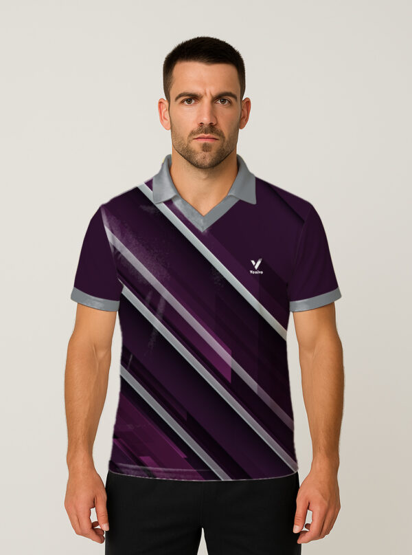 LACOSTE PURPLE CRICKET JERSEY