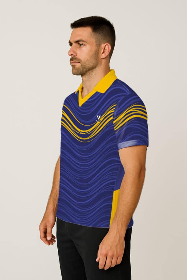 ARM MODE BLUE WHITE CRICKET JERSEY - Image 3