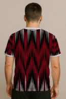 IRON RED GEOMETRIC FOOTBALL JERSEY