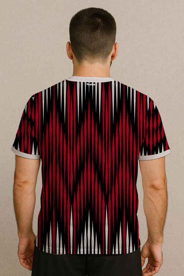 IRON RED GEOMETRIC FOOTBALL JERSEY - Image 2