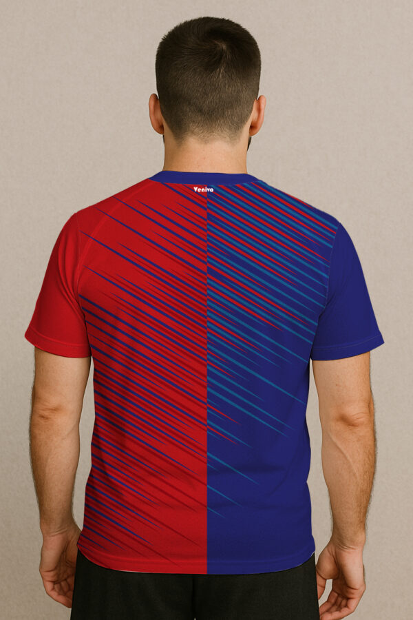 RUSHLINE RED-BLUE SPLIT FOOTBALL JERSEY - Image 2