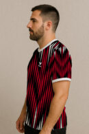 IRON RED GEOMETRIC FOOTBALL JERSEY