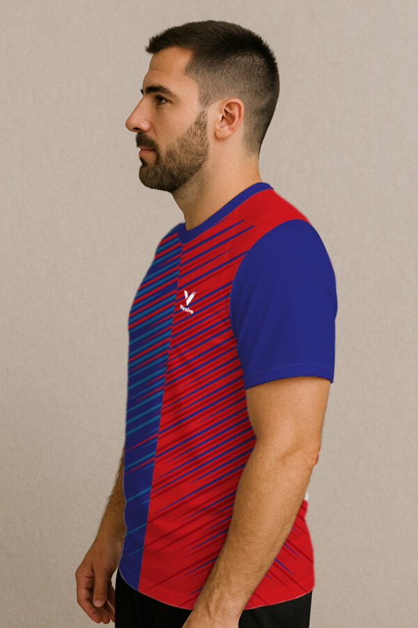 RUSHLINE RED-BLUE SPLIT FOOTBALL JERSEY - Image 3