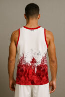 RED TRIM BASKETBALL JERSEY