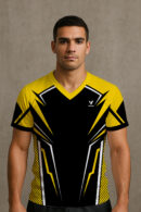 YELLOW LIGHTNING BOLT E SPORTS JERSEY