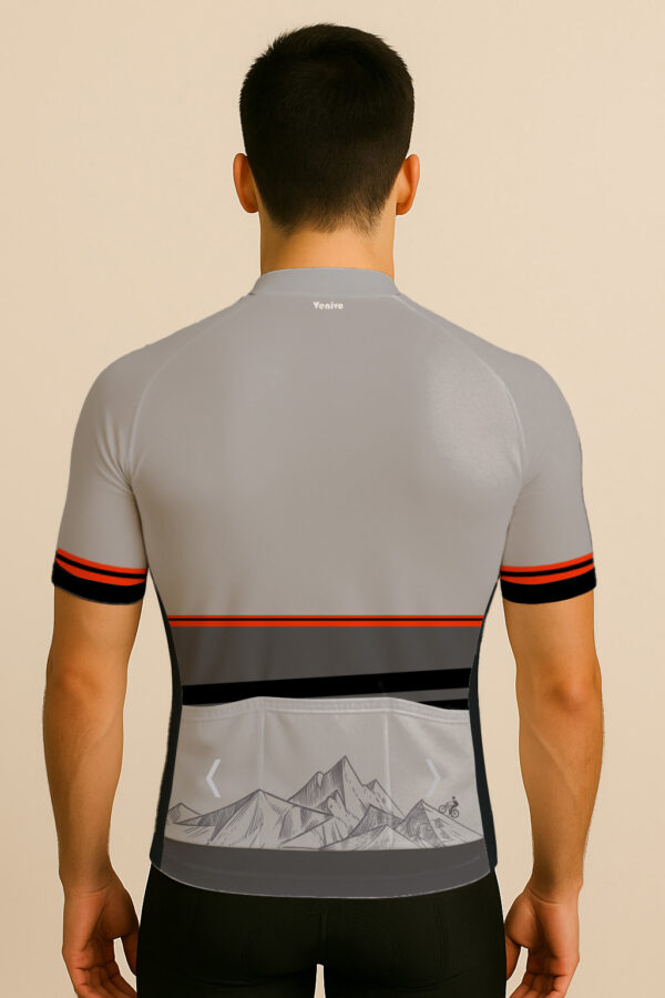 SUMMIT STRIDE GREY CYCLING JERSEY - Image 2