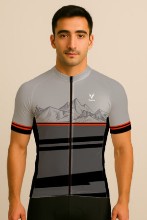 SUMMIT STRIDE GREY CYCLING JERSEY