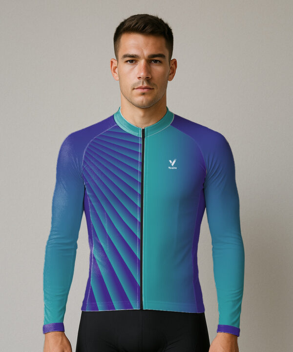 DEEP OCEAN BLUE RAYS CYCLING JERSEY