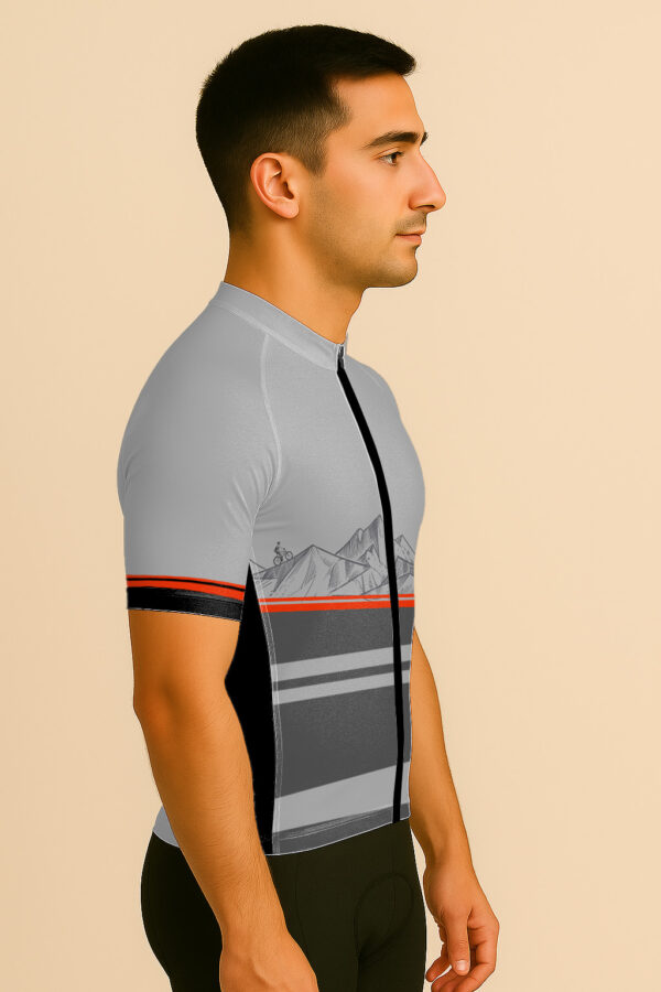 SUMMIT STRIDE GREY CYCLING JERSEY - Image 3