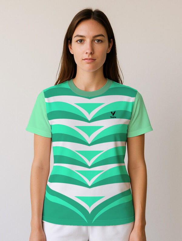 GREEN STRIPE TEE JERSEY