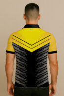 BLACK V POLO BADMINTON JERSEY