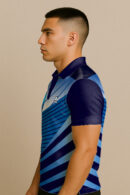 DARK BLUE LINE BADMINTON JERSEY