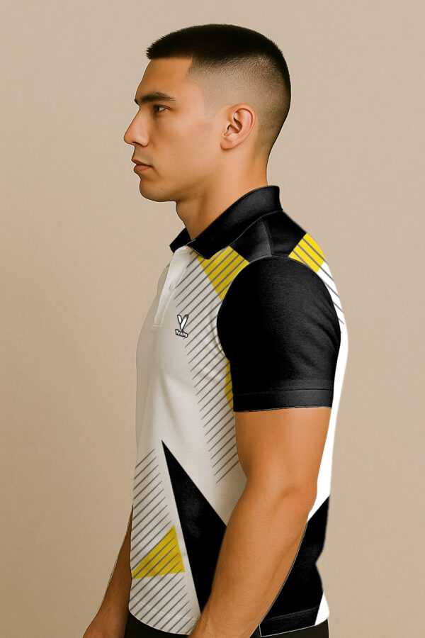 YELLOW ACCENT POLO BADMINTON JERSEY - Image 3