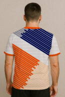 DIAGONAL-STRIPED BADMINTON JERSEY