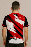 RED SHADOW LINE BADMINTON JERSEY