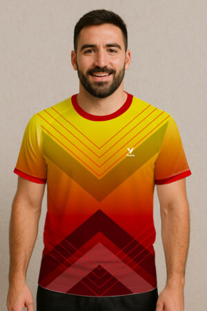 SUNSET BLAZE TEE BADMINTON JERSEY