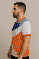 DIAGONAL-STRIPED BADMINTON JERSEY