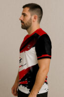 RED SHADOW LINE BADMINTON JERSEY