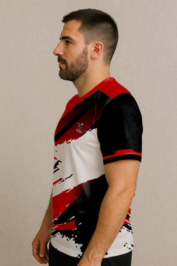 RED SHADOW LINE BADMINTON JERSEY - Image 3