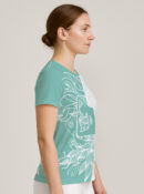 FLORAL TEAL TEE YOGA -JERSEY