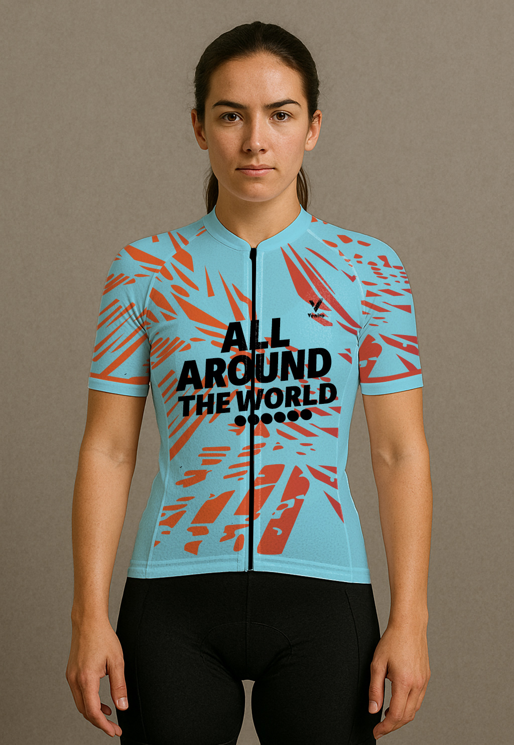 GIRL GO ALL AROUND THE WORLD CYCLING JERSEY