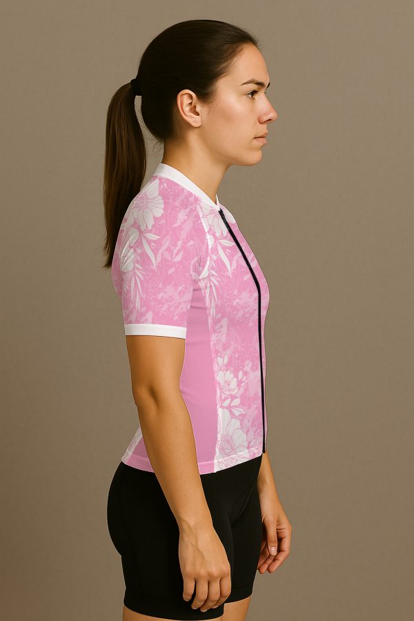 SOFT PINK WOMEN CYCLING JERSEY - Image 3