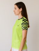 NEON GREEN BLACK STRIPE FOOTBALL JERSEY