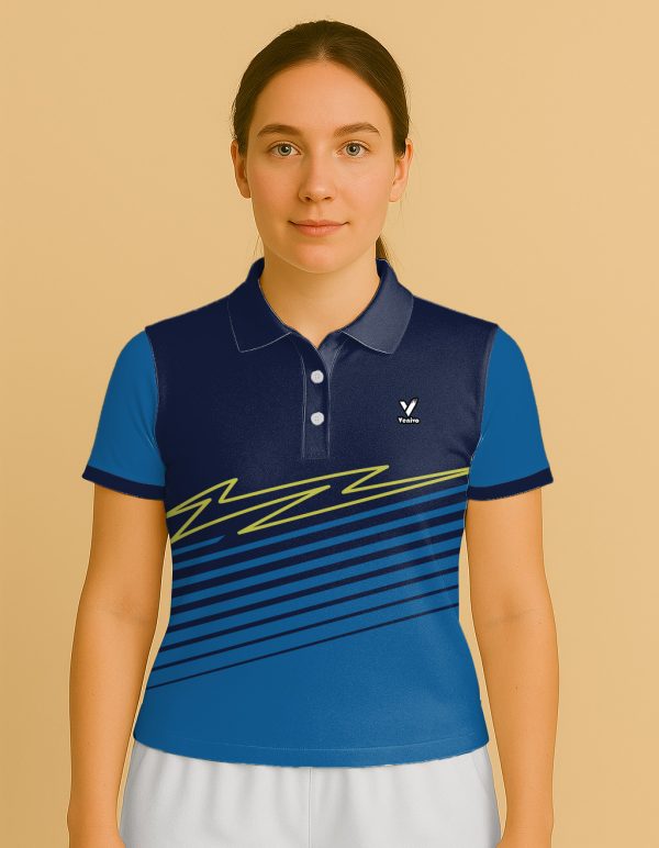 BLUE RENDER WOMEN CRICKET JERSEY
