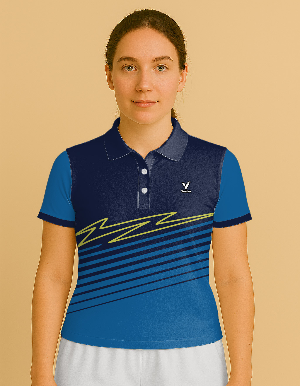 BLUE RENDER WOMEN CRICKET JERSEY