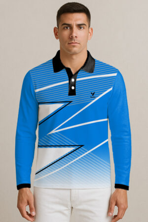 CAROLINA BLUE FULL SLEEVE CRICKET JERSEY