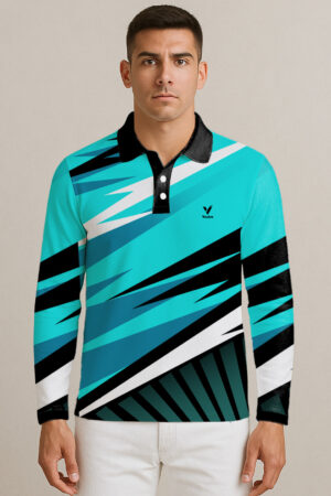 NAVY STRIPE TEE FULL SLEEVE CRICKET JERSEY