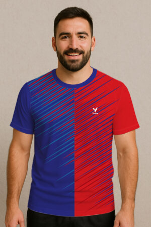 RUSHLINE RED-BLUE SPLIT FOOTBALL JERSEY