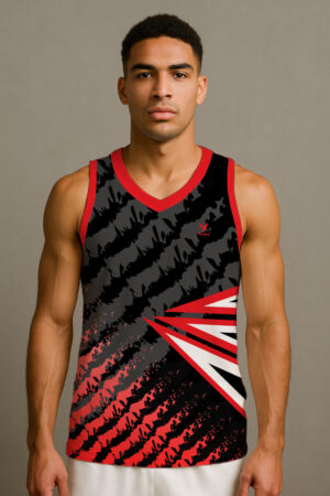DIAGONAL STRIPE BASKETBALL JERSEY