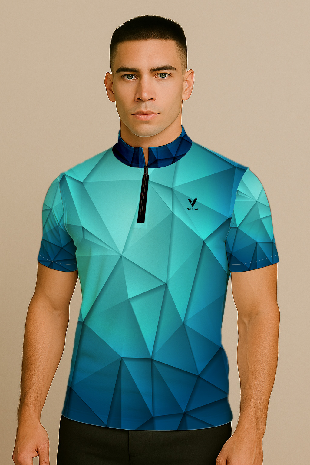 GEOMETRIC POLO BADMINTON JERSEY