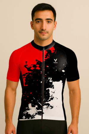 BLACK SPLATTER RUSH CYCLING JERSEY