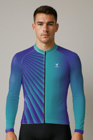 DEEP OCEAN BLUE RAYS CYCLING JERSEY