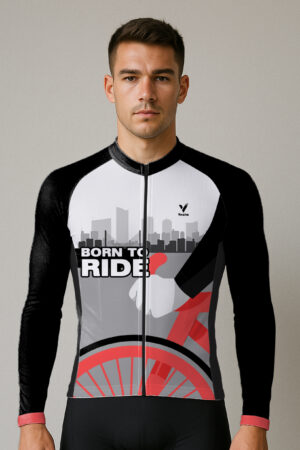 RED &BLACK PULSE CYCLING JERSEY