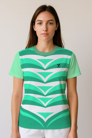 GREEN STRIPE TEE JERSEY
