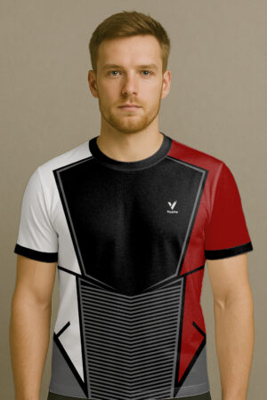 WHITE RED BLACK E SPORTS JERSEY