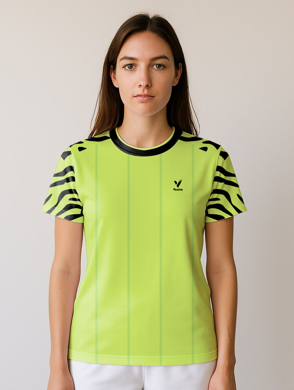 NEON GREEN BLACK STRIPE FOOTBALL JERSEY