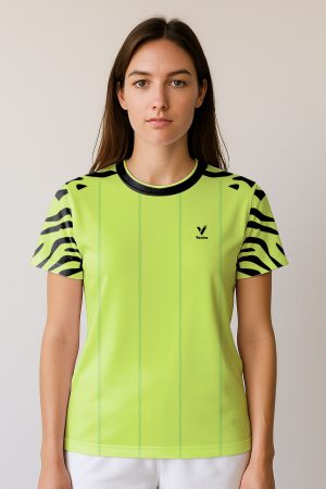 NEON GREEN BLACK STRIPE FOOTBALL JERSEY