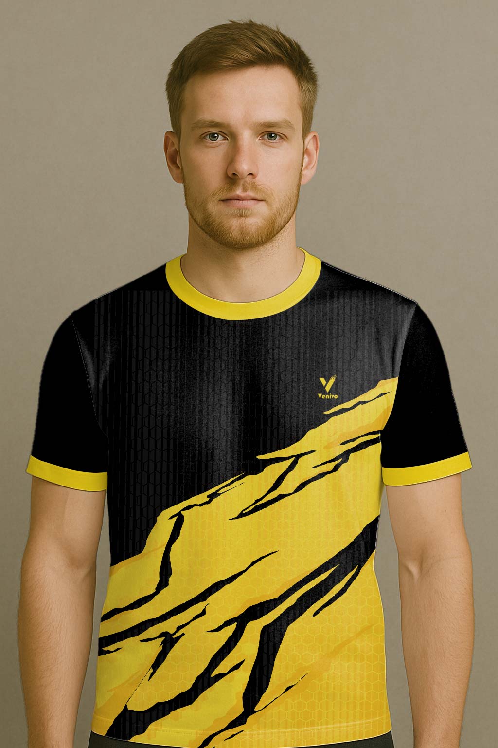 GOLD SLASH FOOTBALL JERSEY